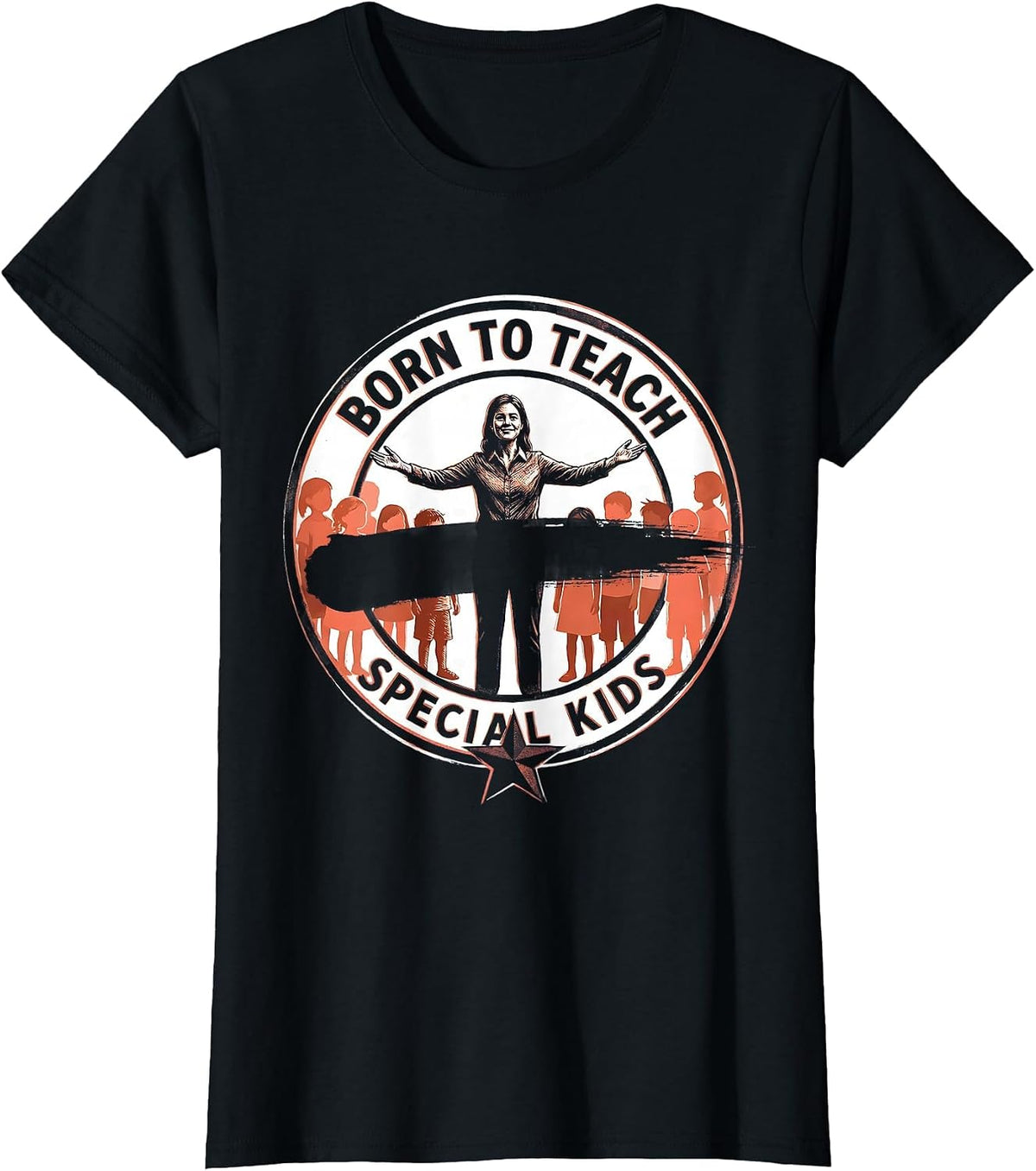 Born to Teach Special Kids Sped Teacher Design T-Shirt - Black