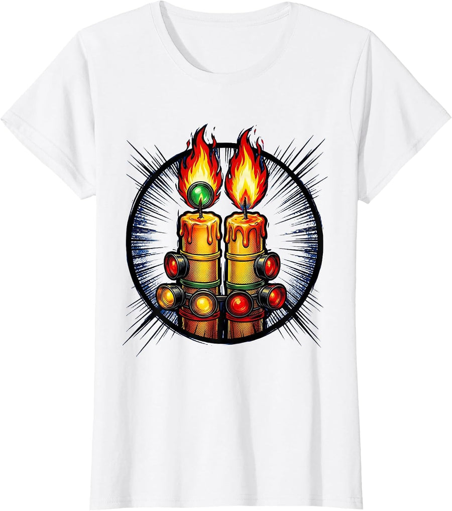 Women's Two Fast Birthday Drag Race Countdown Candles T-Shirt - White