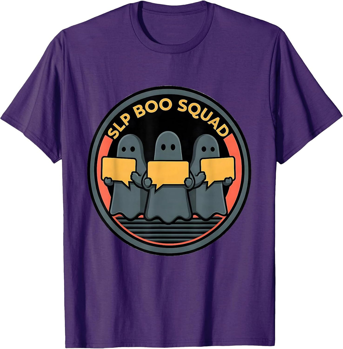 SLP Boo Squad Funny Para Normal Activities Halloween SpEd T-Shirt - Purple