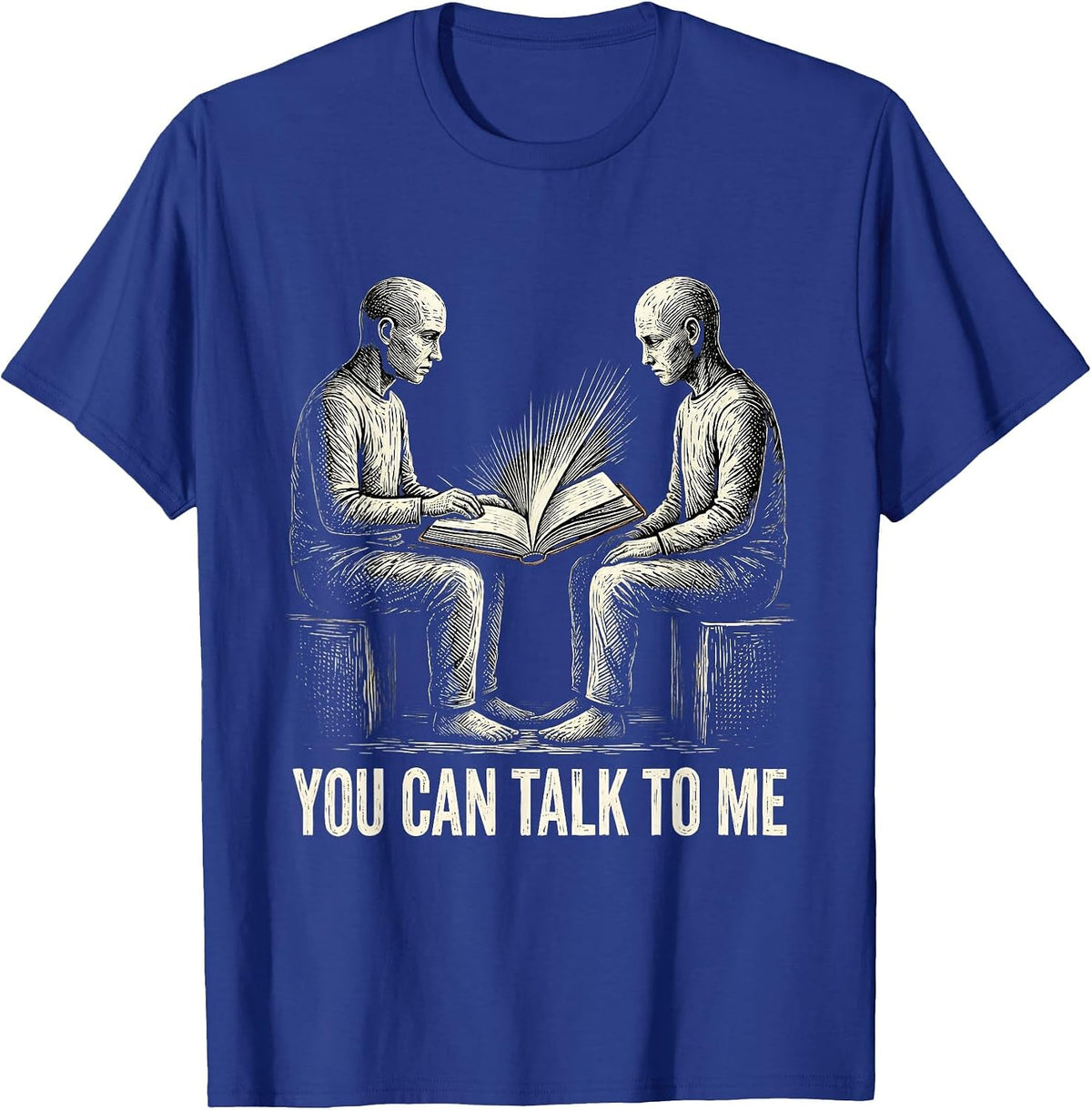 Men's You Can Talk To Me Funny School Counselor Camp Counselor T-Shirt - Royal Blue