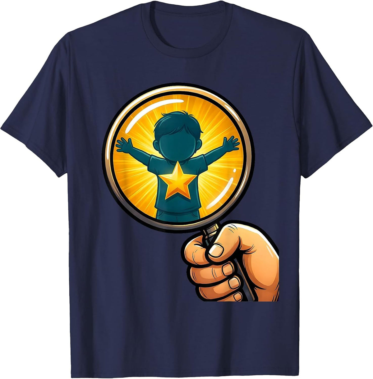 Special Education Teacher Glowing Star Child Gift T-Shirt - Navy Blue