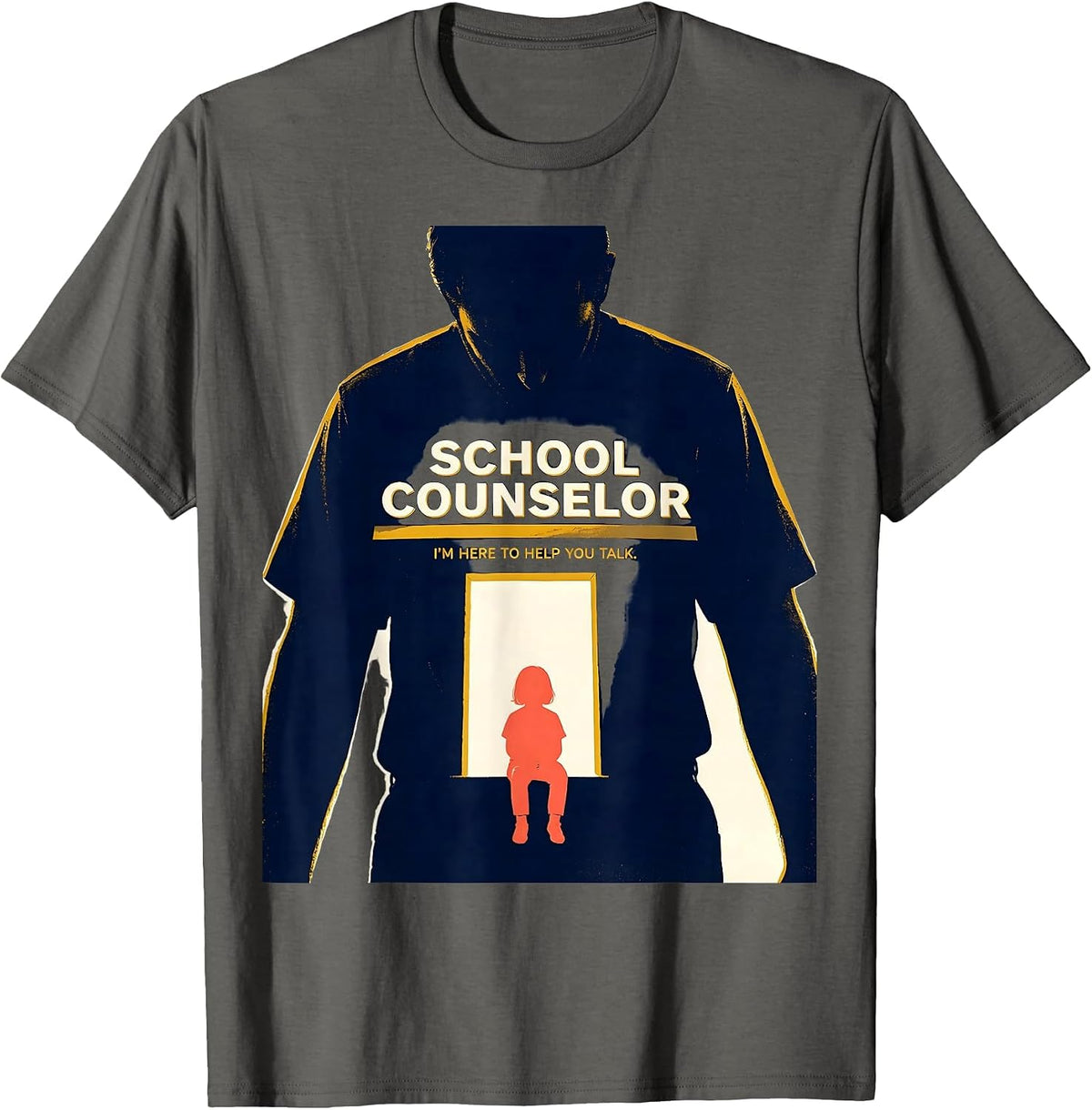 Men's School Counselor — I’m Here To Help You Talk Counselor T-Shirt - Asphalt Grey