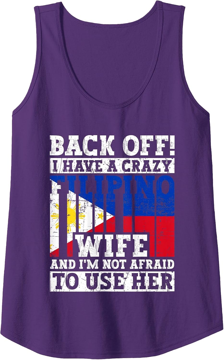 Funny Filipino Husband Philippines Flag Roots Heritage Tank Top - Purple