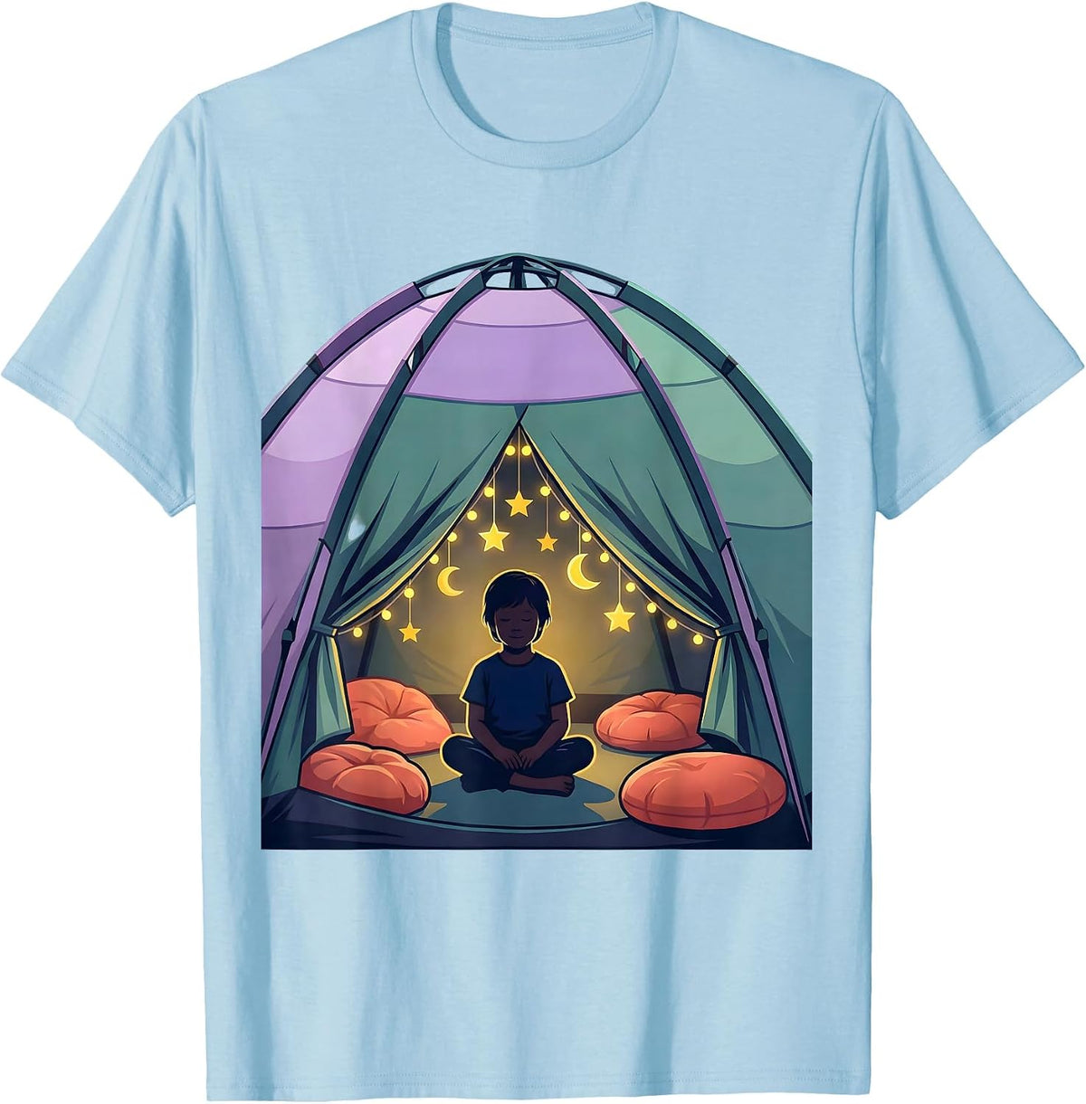 Calm Child in Cozy Sensory Tent ABA Design T-Shirt - Baby Blue