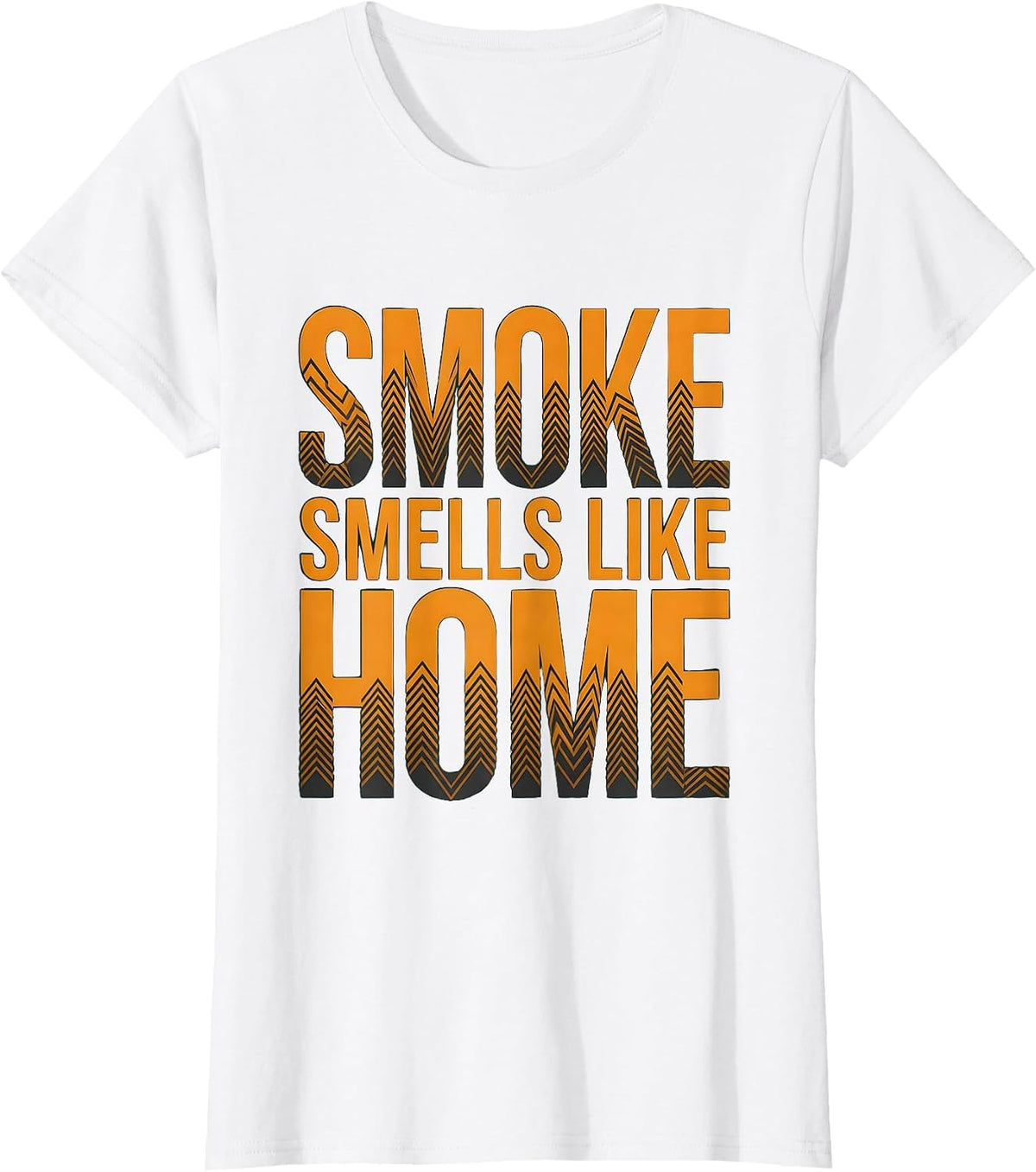 Smoke Smells Like Home Camping Design T-Shirt - White