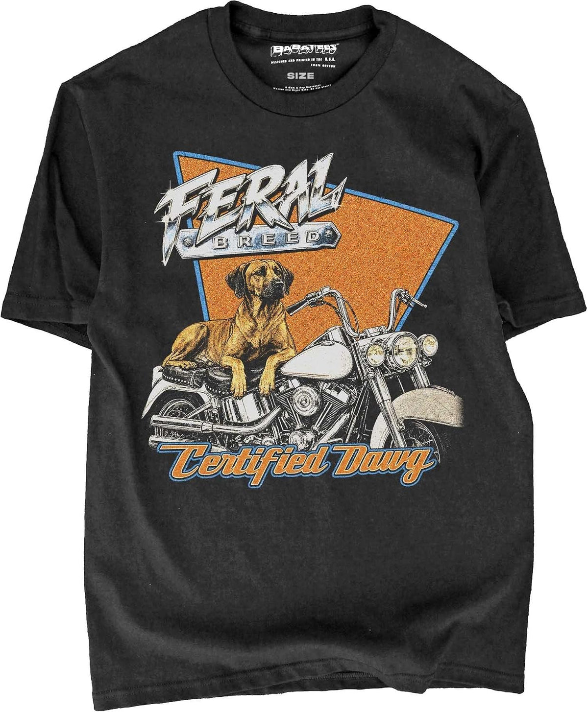 BABATEES Rhodesian Ridgeback - U.S.A. Brand Cotton Black Tshirt - Rhodesian Ridgeback 7c6