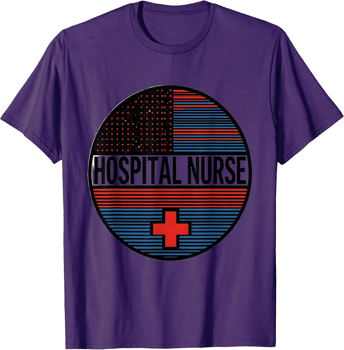 Hospital Nurse Bauhaus Modernist Occupational Pride First T-Shirt - Purple
