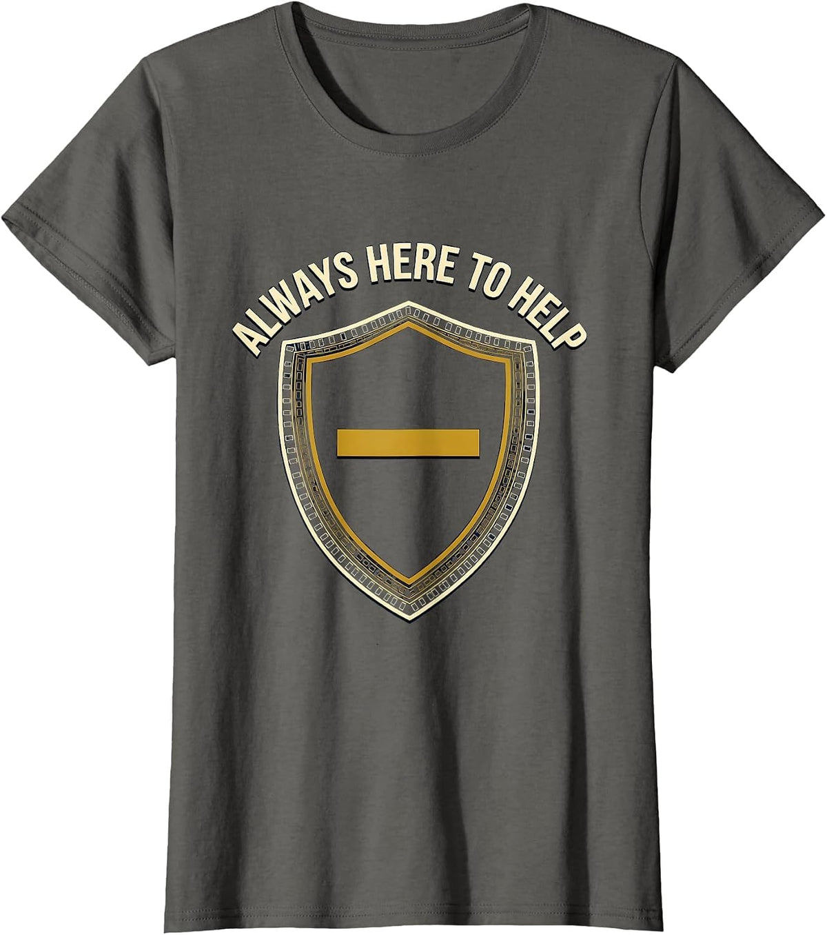 Women's Always Here To Help School Counselor Student Support Team T-Shirt - Asphalt Grey