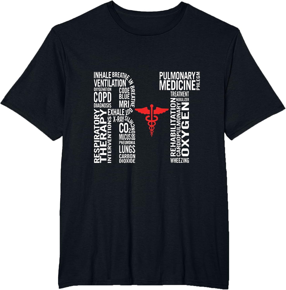 Respiratory Therapeutic Long-Sleeved Shirt T-Shirt - Black
