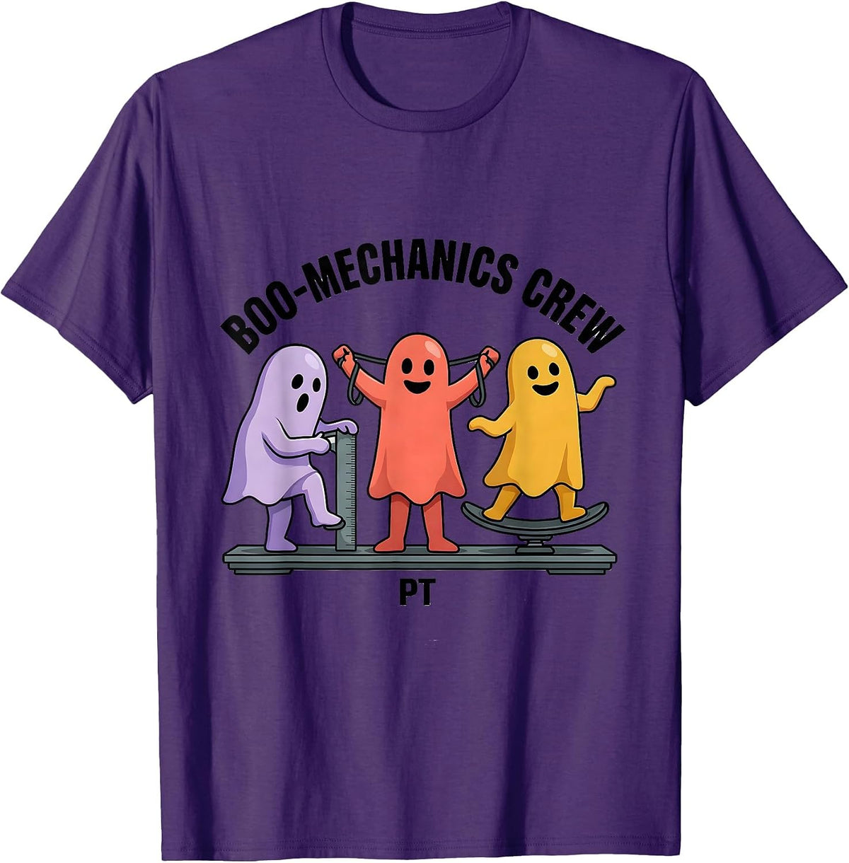 Boo-mechanics Crew PT Funny Physical Therapy Halloween T-Shirt - Purple