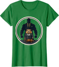 Women's Groundhog In Suit Briefcase Shadow Funny Graphic T-Shirt - Kelly Green