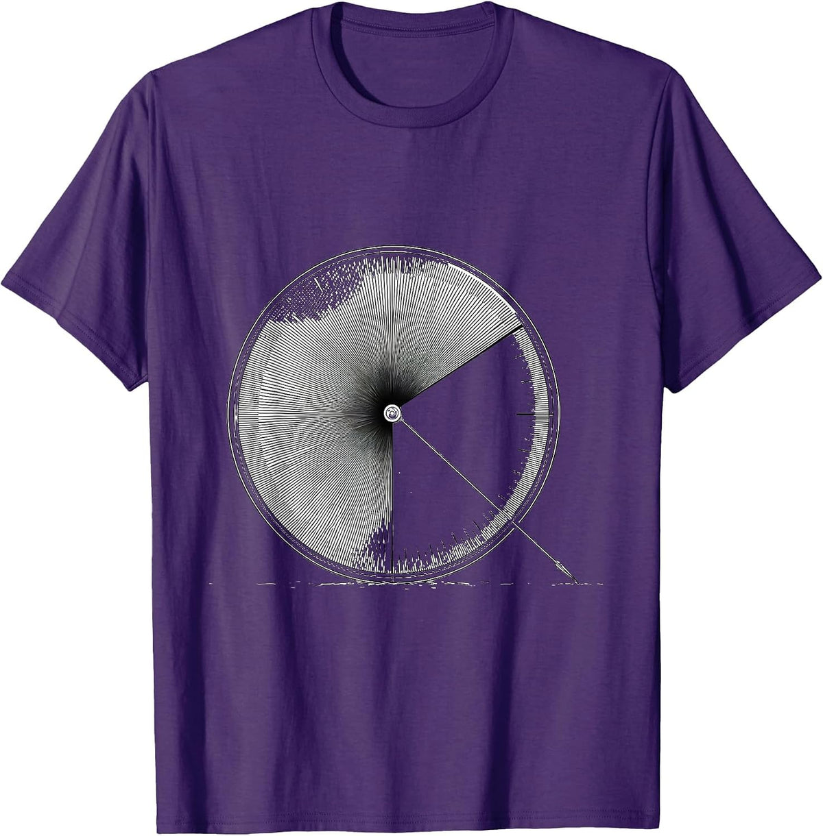 Dosimeter Dial Line Art Nuclear Science Humor T-Shirt - Purple