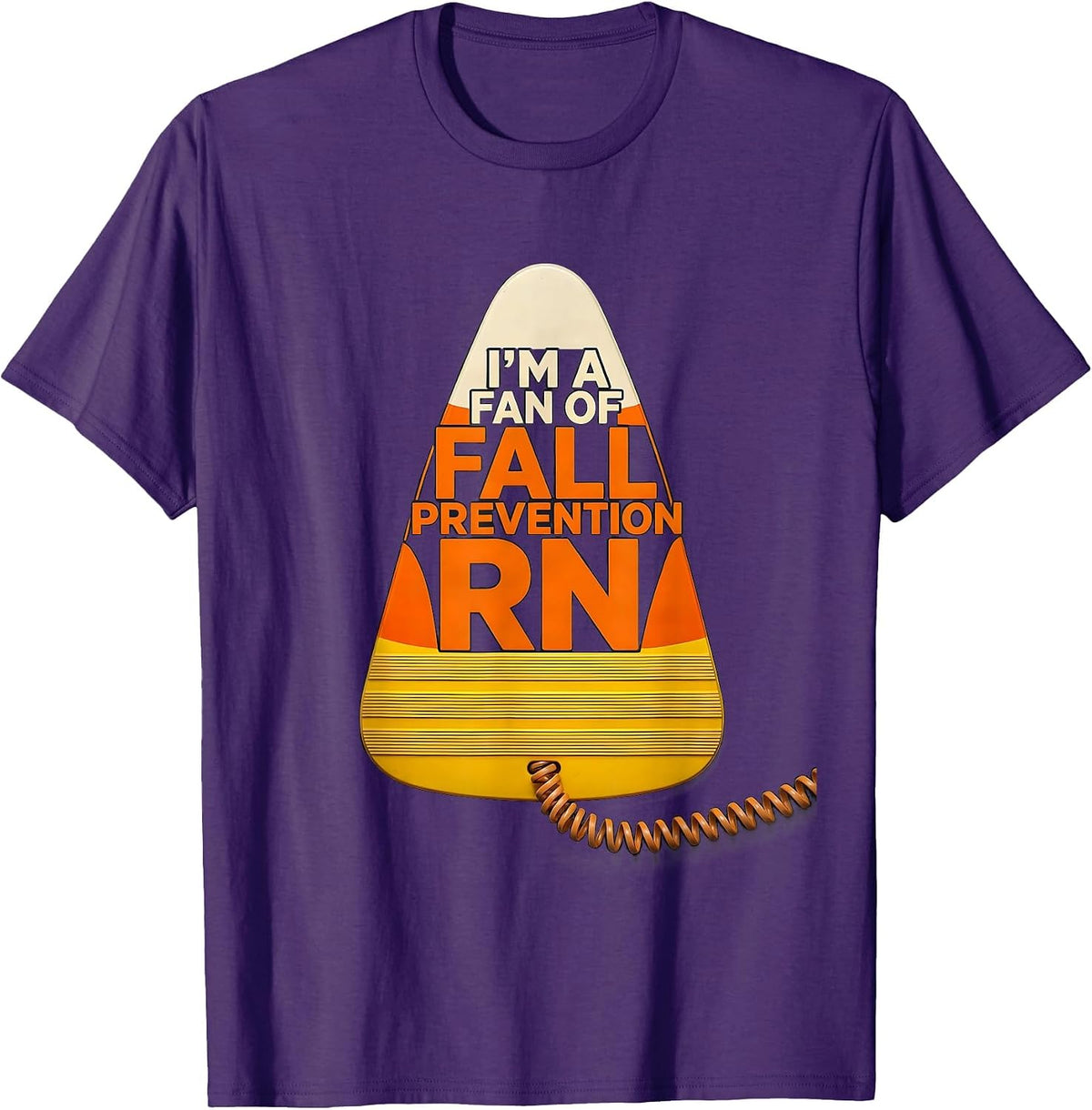 Men's I'm A Fan Of Fall Prevention RN Funny Nurse Fall Prevention T-Shirt - Purple