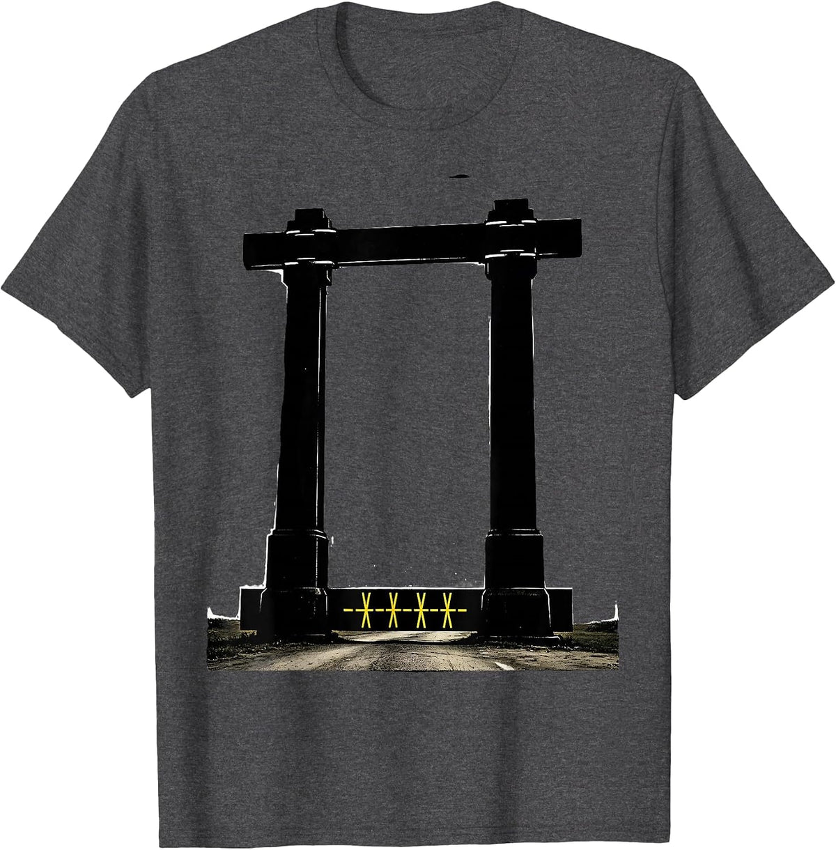 Ambulation Bar Stencil Physical Therapy Rehab Team T-Shirt - Dark Heather Grey
