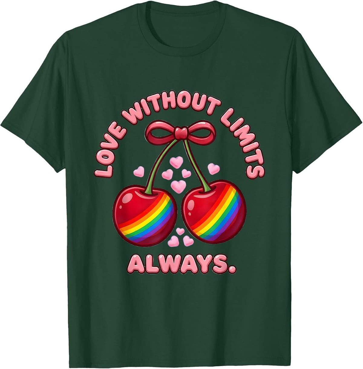 Love Without Limits Always Autism Awareness Design T-Shirt - Dark Green