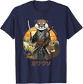 Samurai Otter Japan Animal Japanese Ninja Sea Otter Lover T-Shirt - Navy Blue