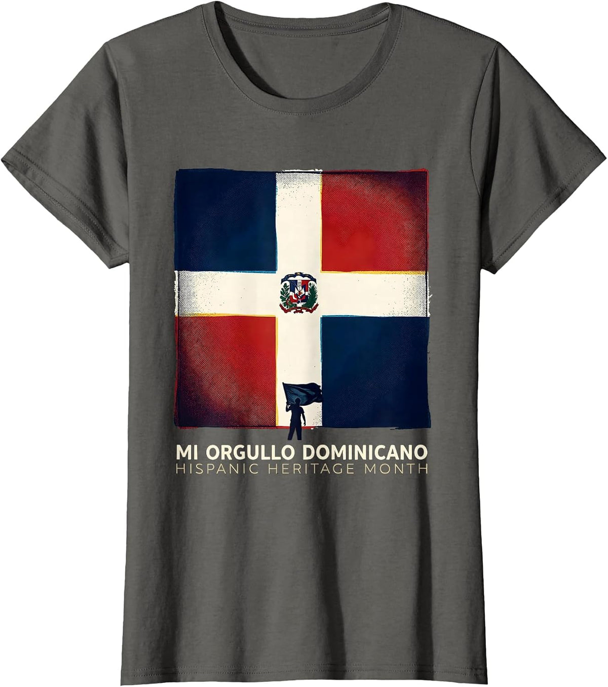 Women's Mi Orgullo Dominicano · Hispanic Heritage Month Pride T-Shirt - Asphalt Grey