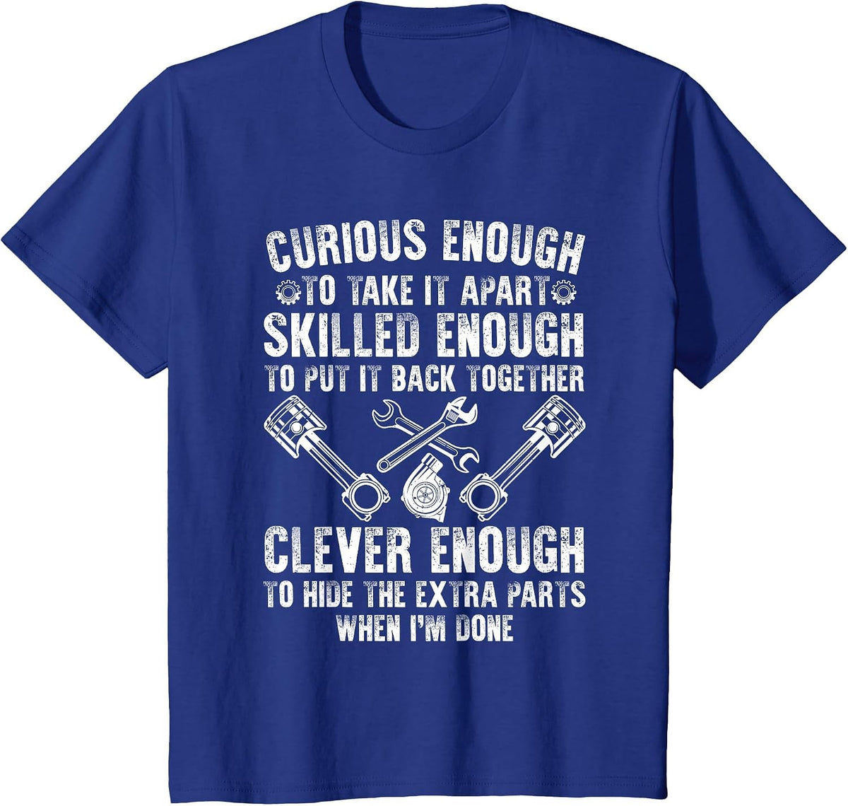 Cute Mechanic for Men Boys Motorcycle Auto Mechanic Garage T-Shirt - Royal Blue
