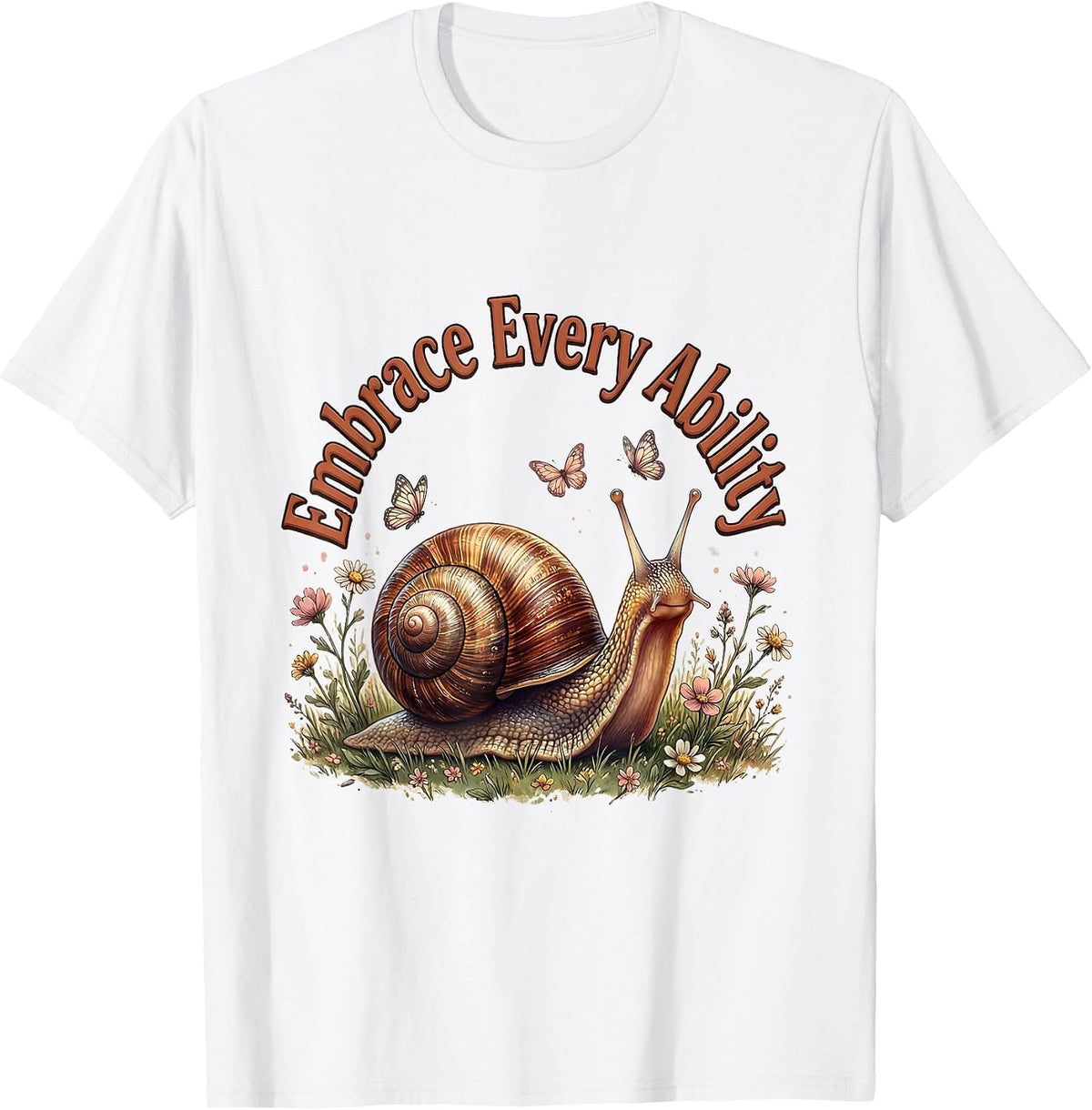 Men's Embrace Every Ability Down Syndrome Awareness Design T-Shirt - White