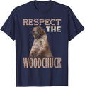 Ground Hog Respect the Woodchuck T-Shirt - Navy Blue