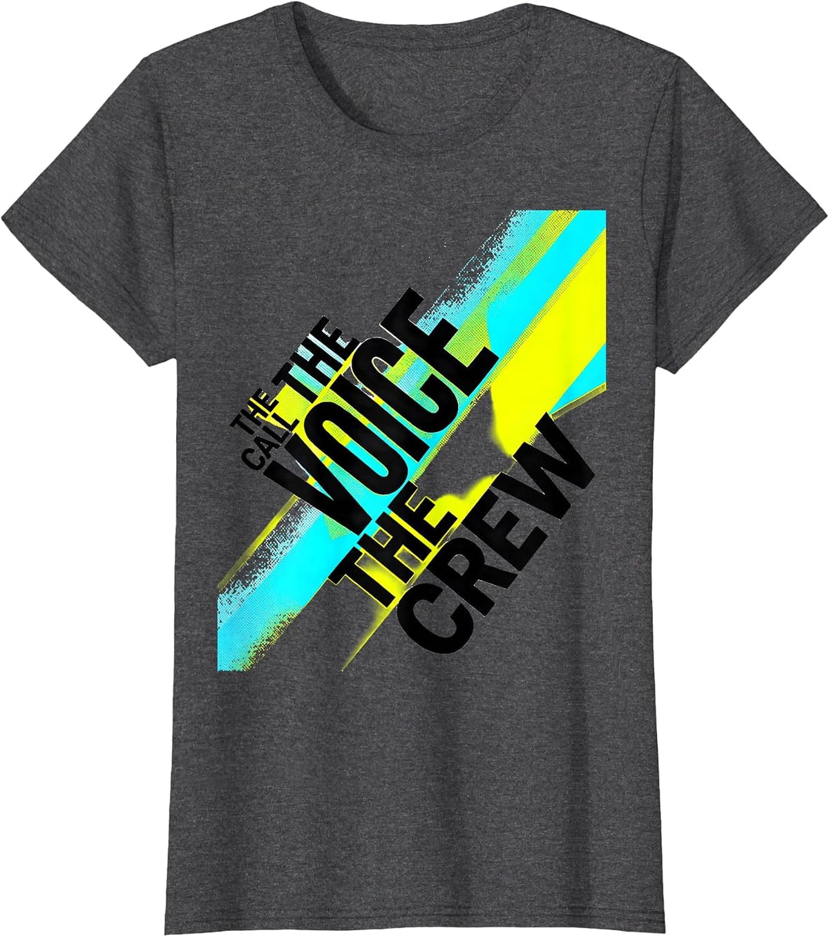 Women's The Call The Voice The Crew First Responder Tribute Flag T-Shirt - Dark Heather Grey