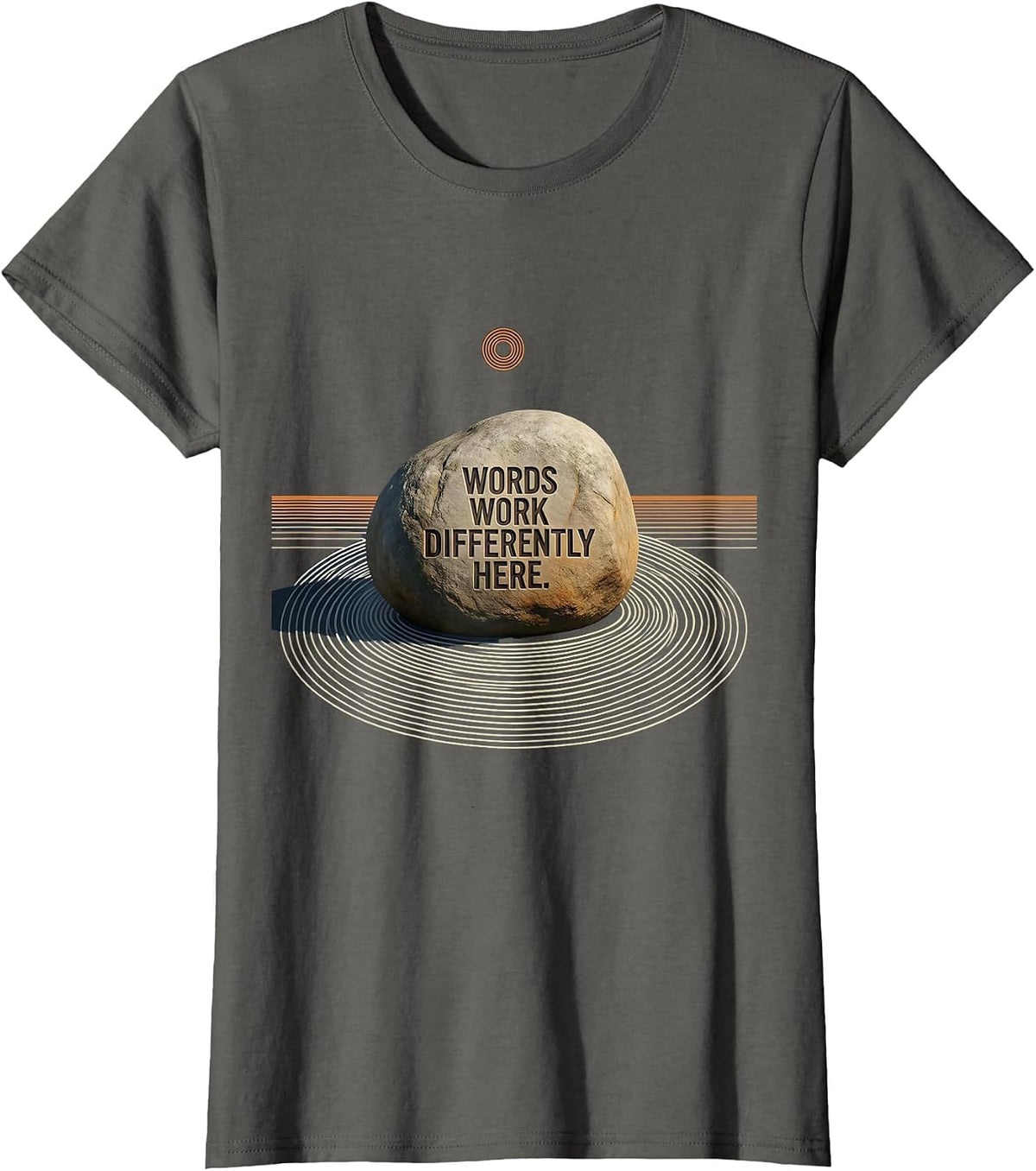 Women's Words Work Differently Here Dyslexia Awareness T-Shirt - Asphalt Grey