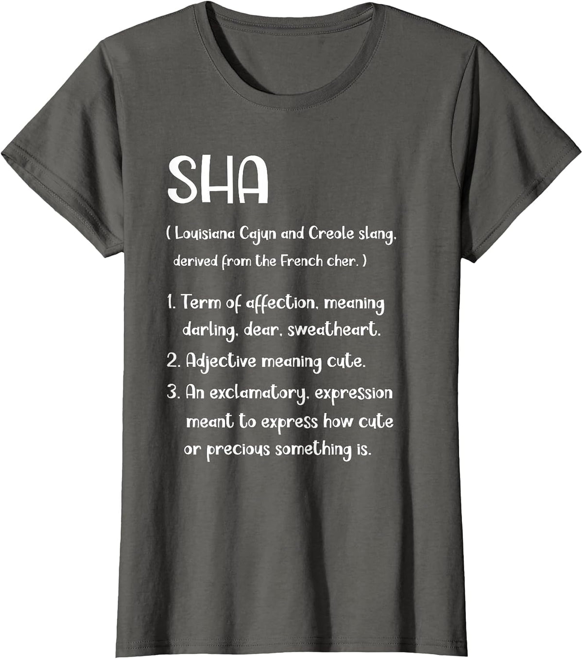 Creole Cajun Culture SHA Tee Louisiana State New Orleans T-Shirt - Asphalt Grey