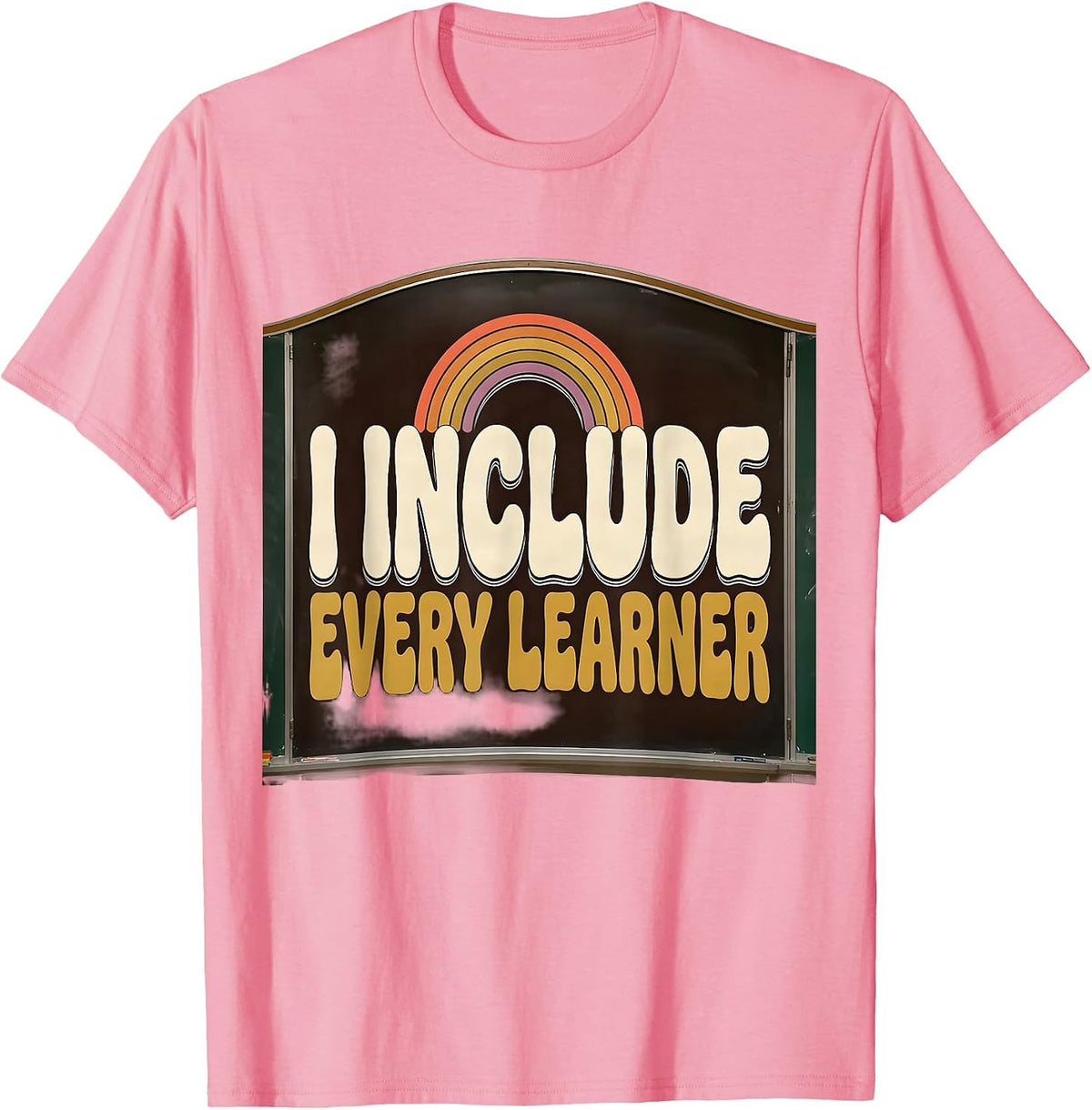 Men's I Include Every Learner Retro 70s Special Education Teacher T-Shirt - Pink