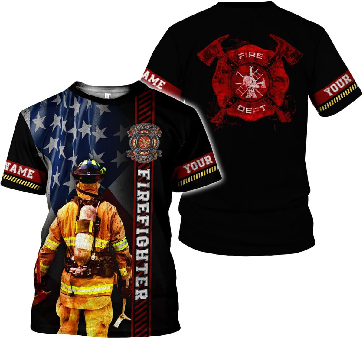 Personalized Firefighter Shirt for Man Women,Custom Firefighter 3D Shirt, Firefighter Tshirt, Firefighter Shirt Gift Fire