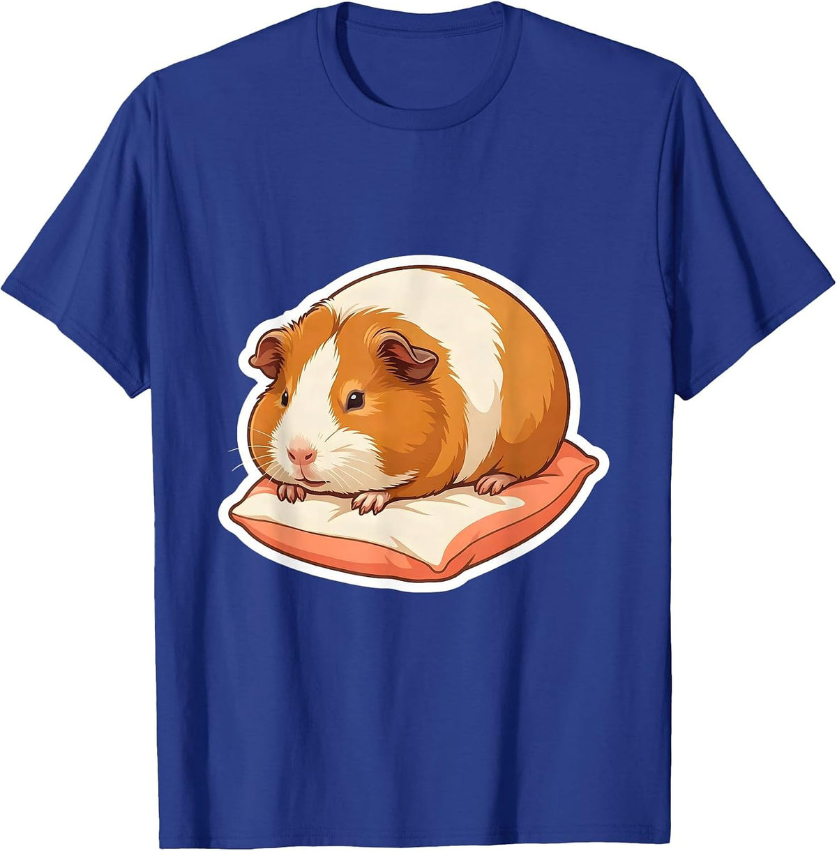 Men's Sleeping Guinea Pig Cute Animal Lover Pajama Humor T-Shirt - Royal Blue