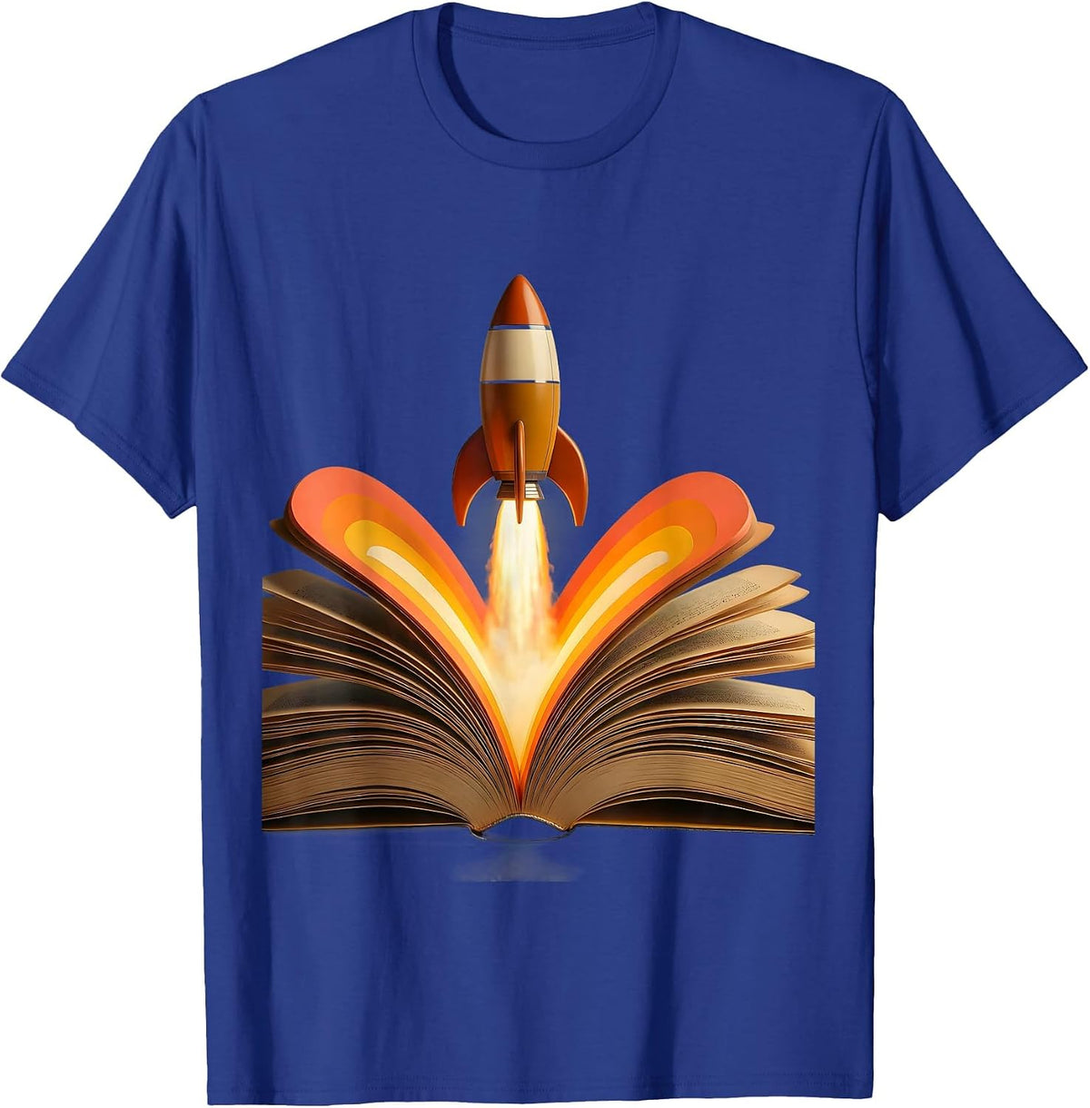 Sped Teacher Rocket Launch Textbook Graphic T-Shirt - Royal Blue