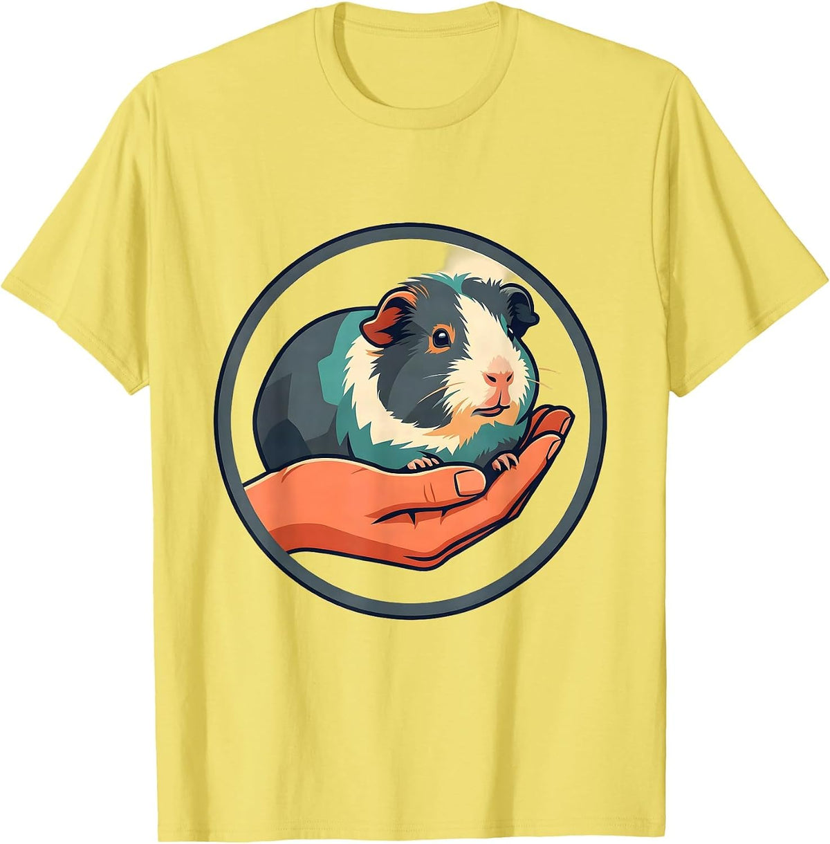Men's Guinea Pig Lover Cute Pet Owner Humor T-Shirt - Lemon Yellow