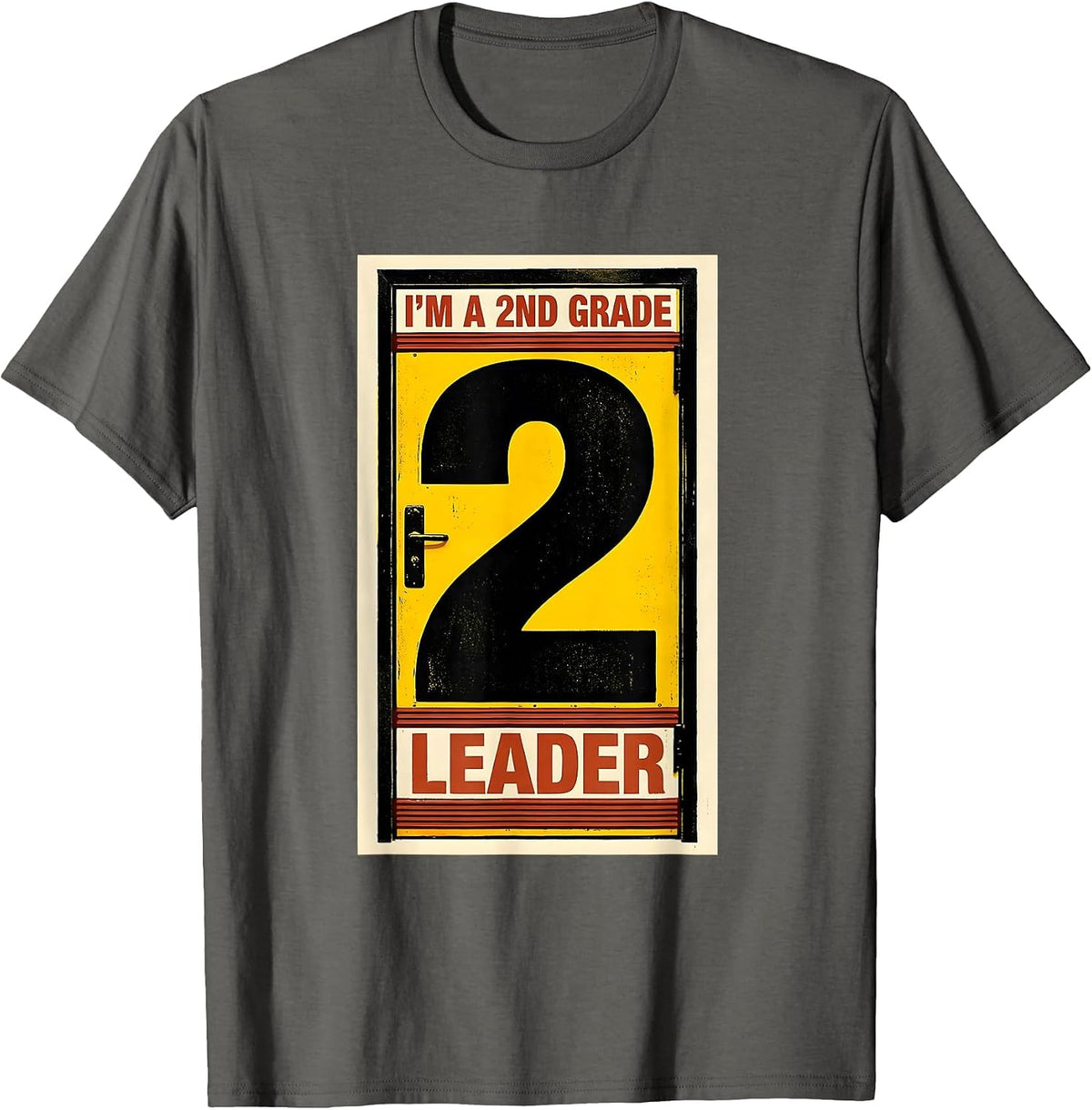 Men's I’m A 2nd Grade Leader Funny Back to School Kids Teachers T-Shirt - Asphalt Grey
