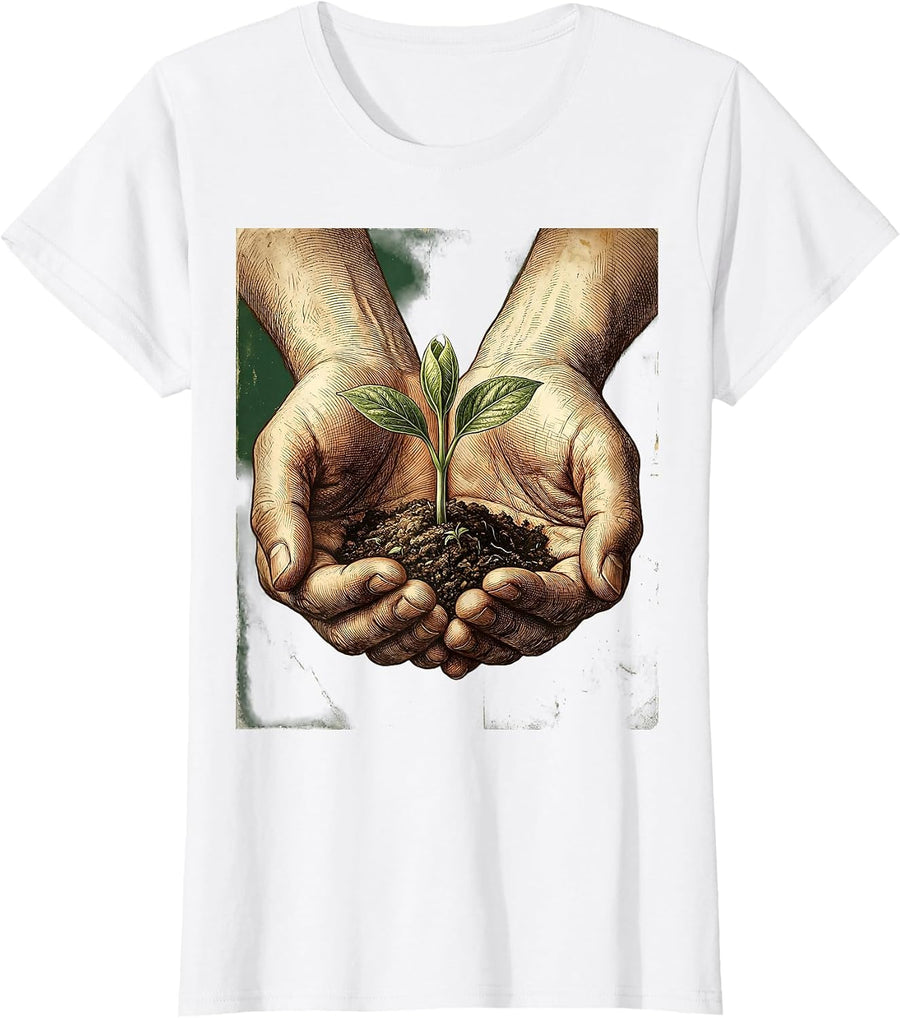 Women's School Counselor Nurturing Growth Graphic Design T-Shirt - White