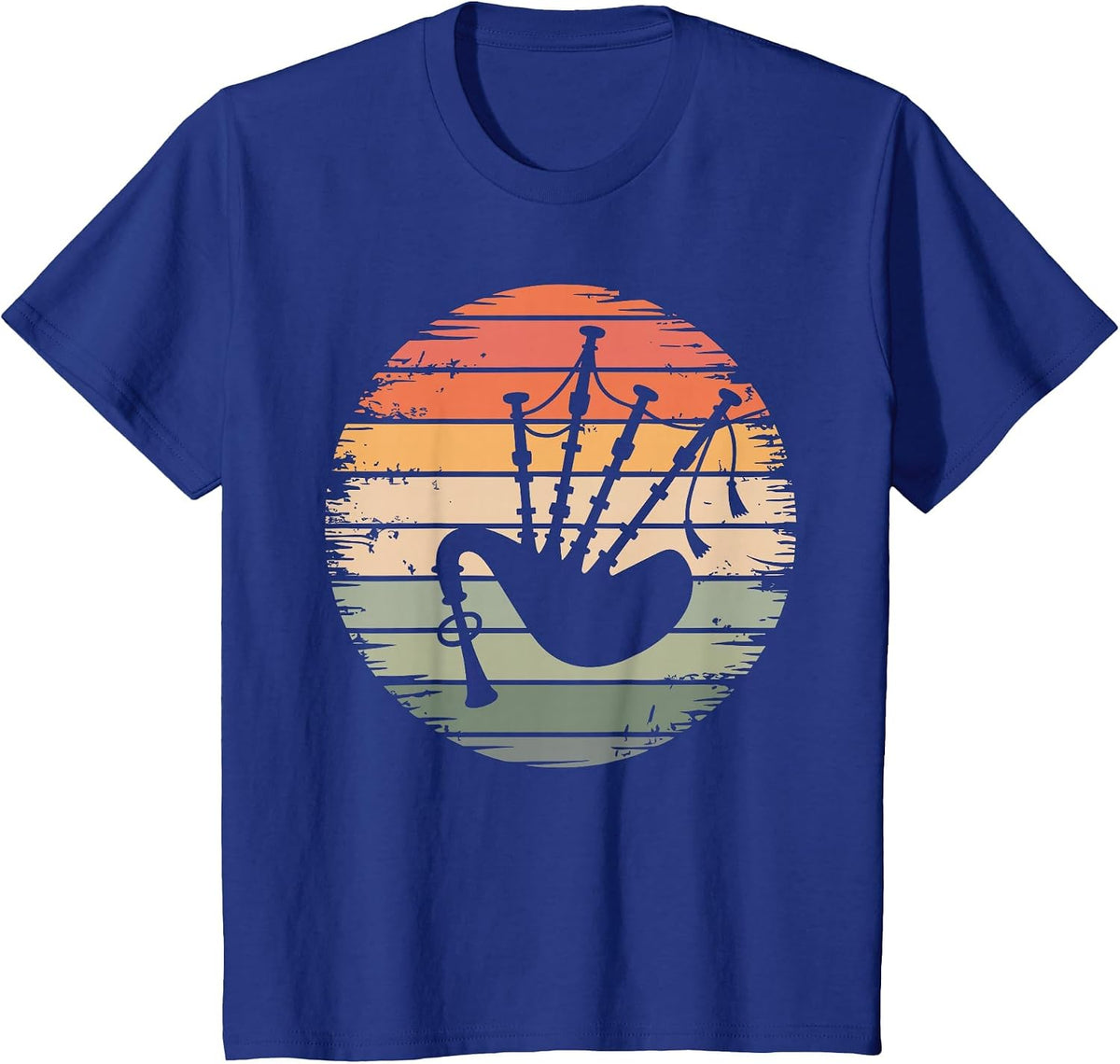 Scottish Bagpipe Art for Men Women Bagpipe Lover Bagpiper T-Shirt - Royal Blue