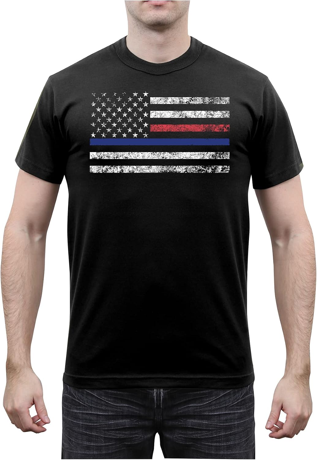 Rothco Thin Blue Line & Thin Red Line T-Shirt, S - As Pictured