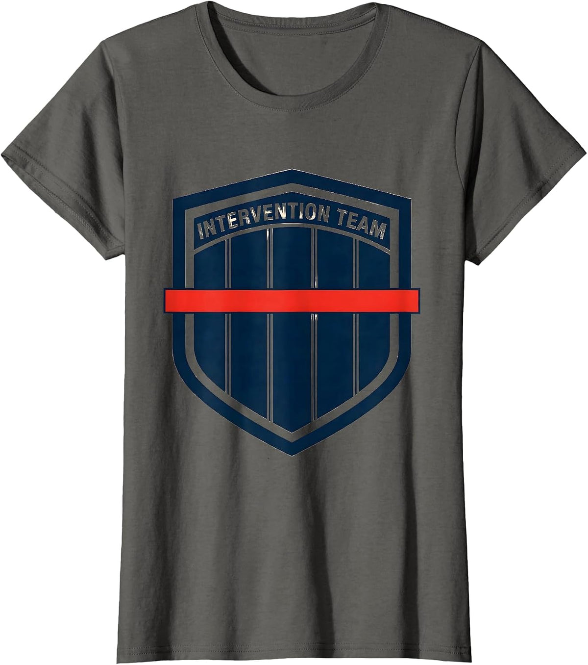 Women's Intervention Team Emblem Early Intervention Teacher Squad T-Shirt - Asphalt Grey