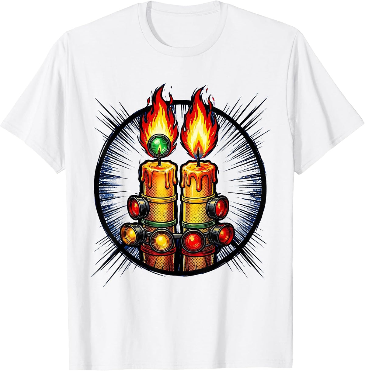 Men's Two Fast Birthday Drag Race Countdown Candles T-Shirt - White