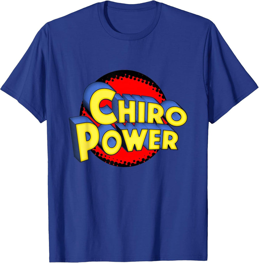 Chiro Power Funny Chiropractic T-Shirts - Royal Blue