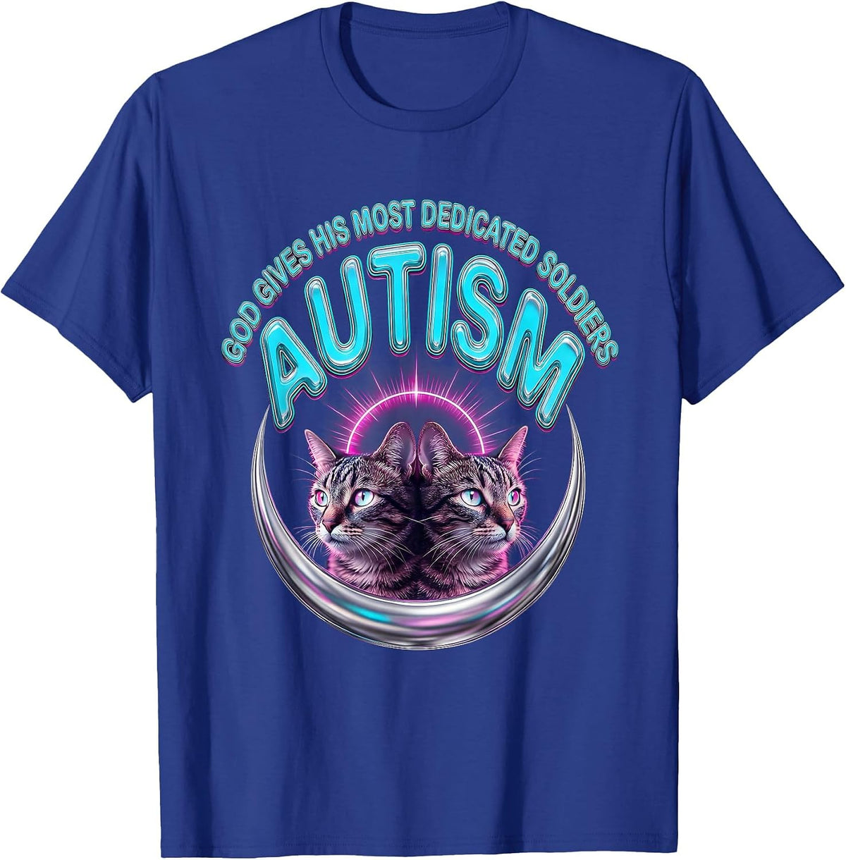 Men's God Gives His Most Dedicated Soldiers Autism Funny T-Shirt - Royal Blue