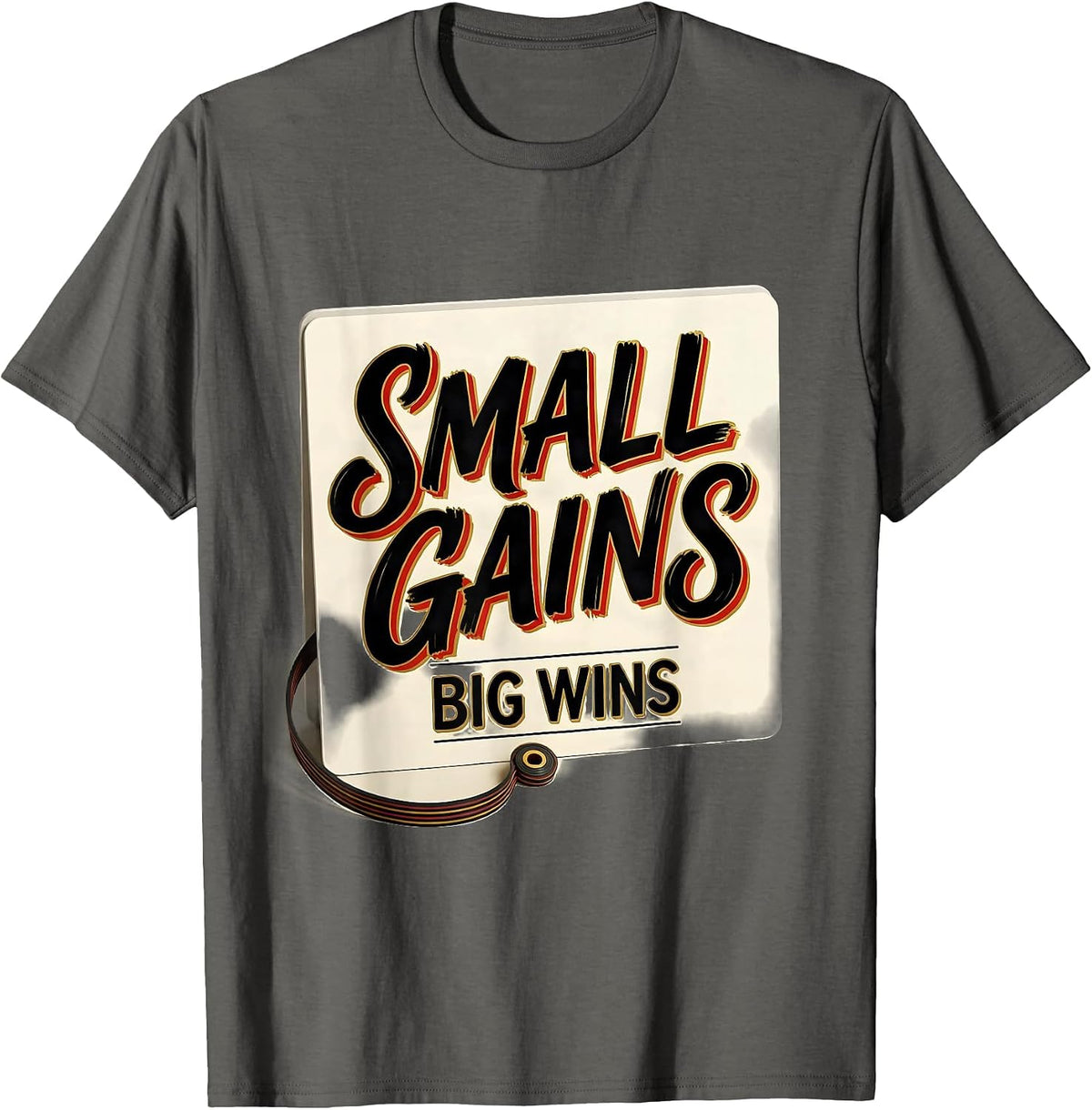 Men's Small Gains, Big Wins Occupational Therapy Physical Therapy T-Shirt - Asphalt Grey