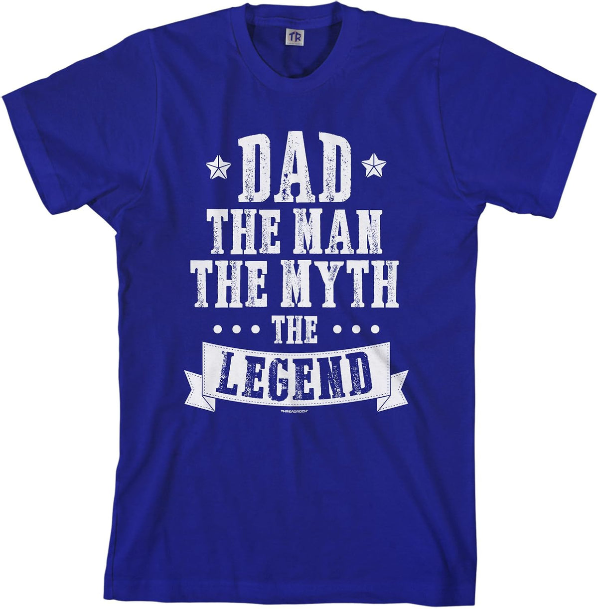 Threadrock Men's Dad The Man The Myth The Legend T-Shirt - Royal Blue