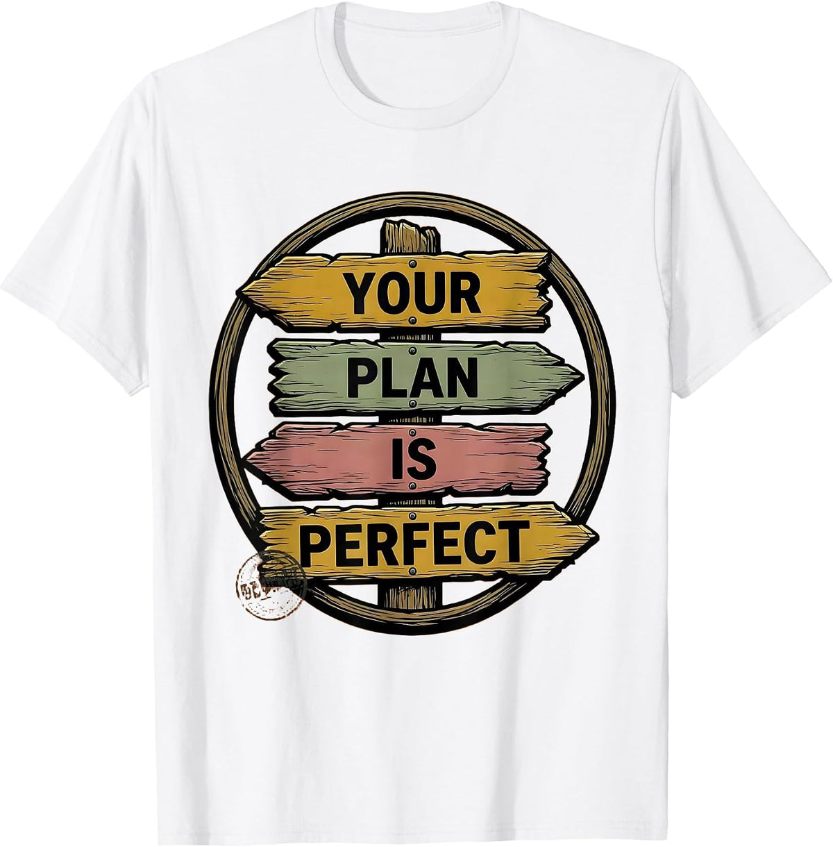 Men's Your Plan Is Perfect Bold Hand-Drawn School Counselor T-Shirt - White