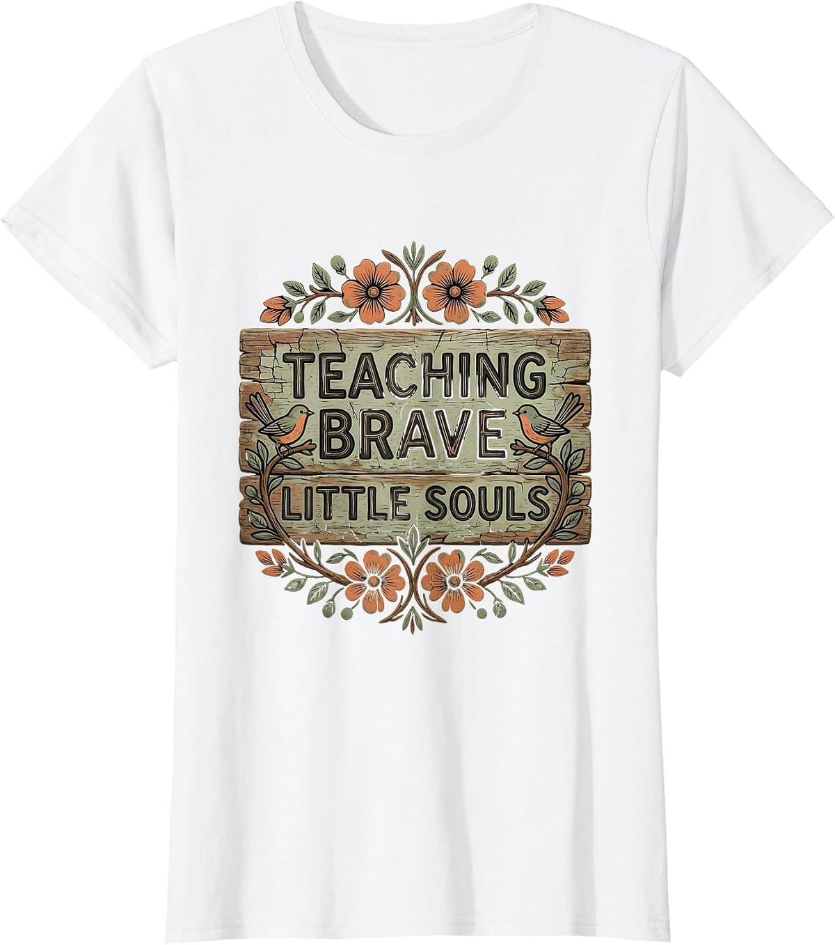 Teaching Brave Little Souls Special Education Design T-Shirt - White