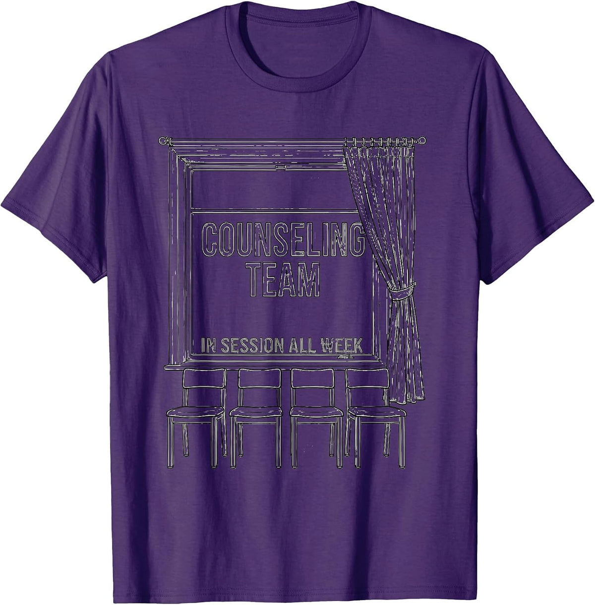 Men's Counseling Team In Session All Week School Counselor T-Shirt - Purple