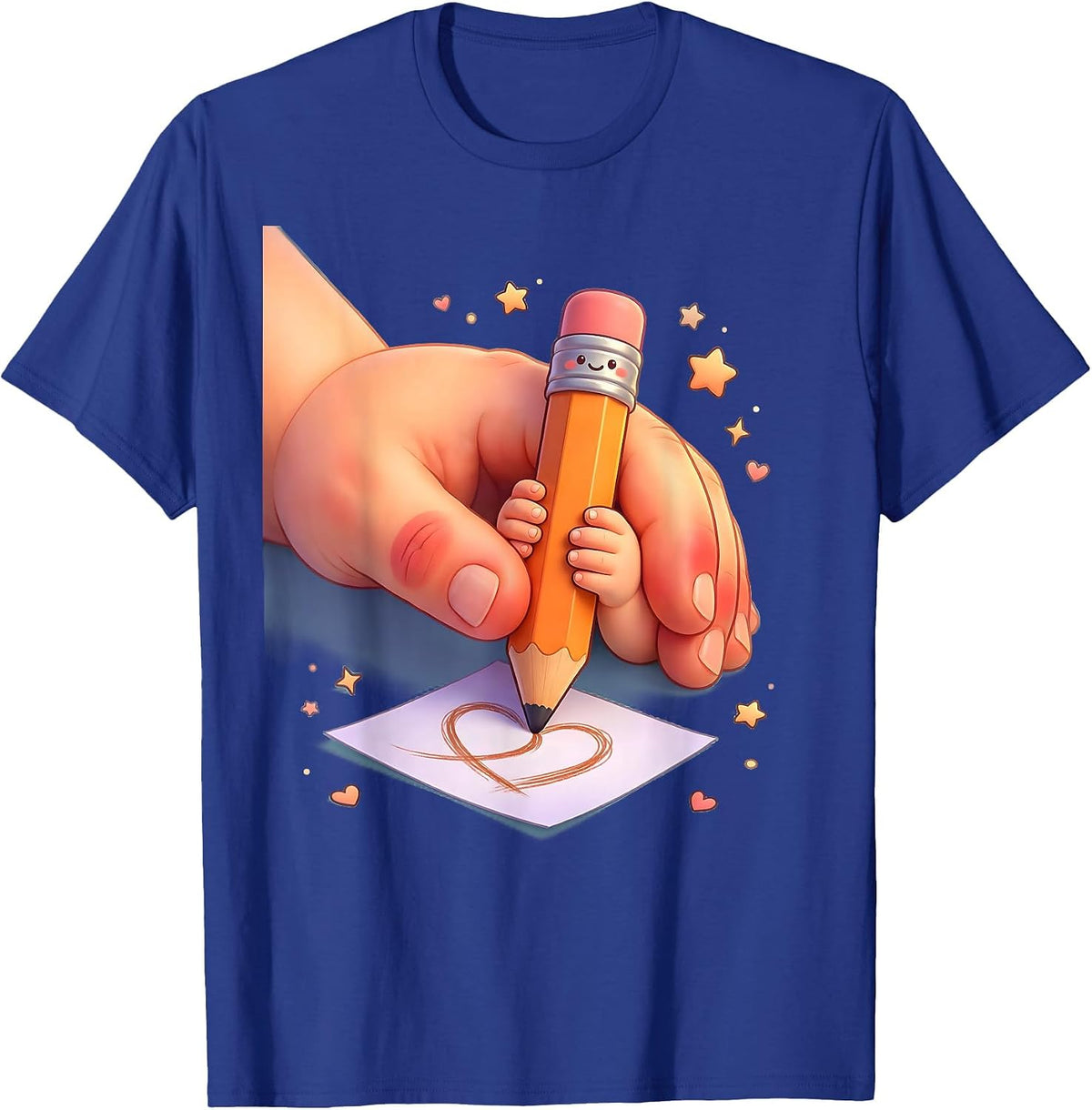 Sped Teacher Guiding Hand Graphic Design T-Shirt - Royal Blue