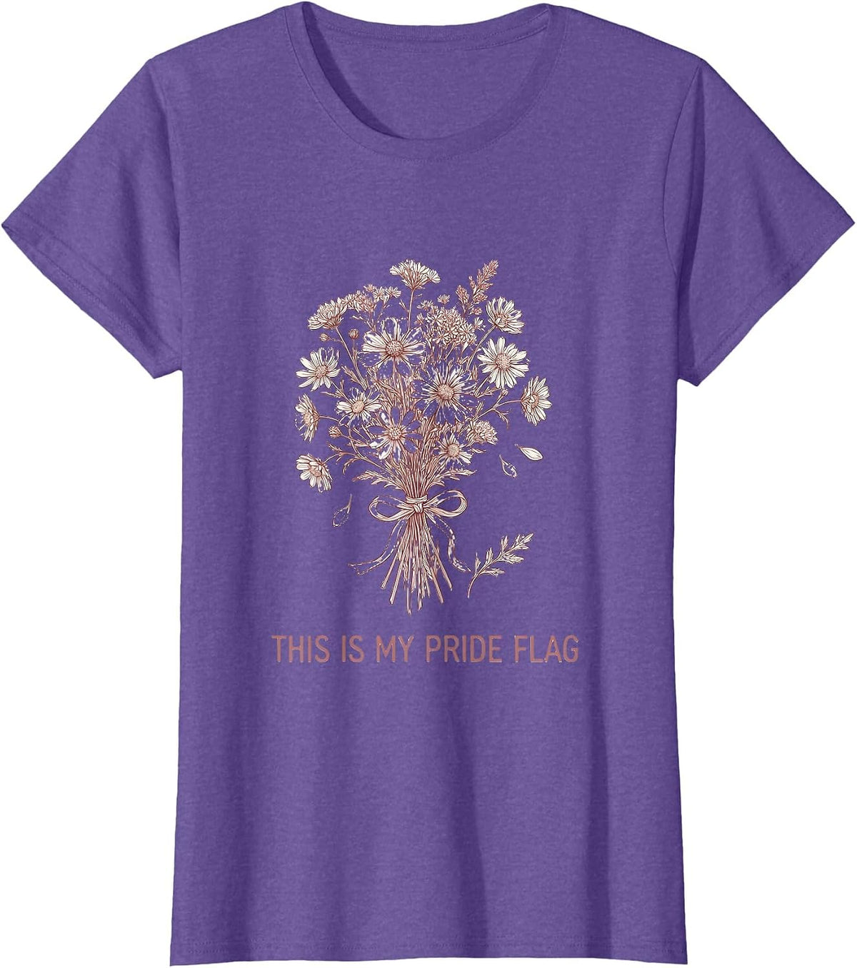 Women's This Is My Pride Flag Statement Design T-Shirt - Purple Heather