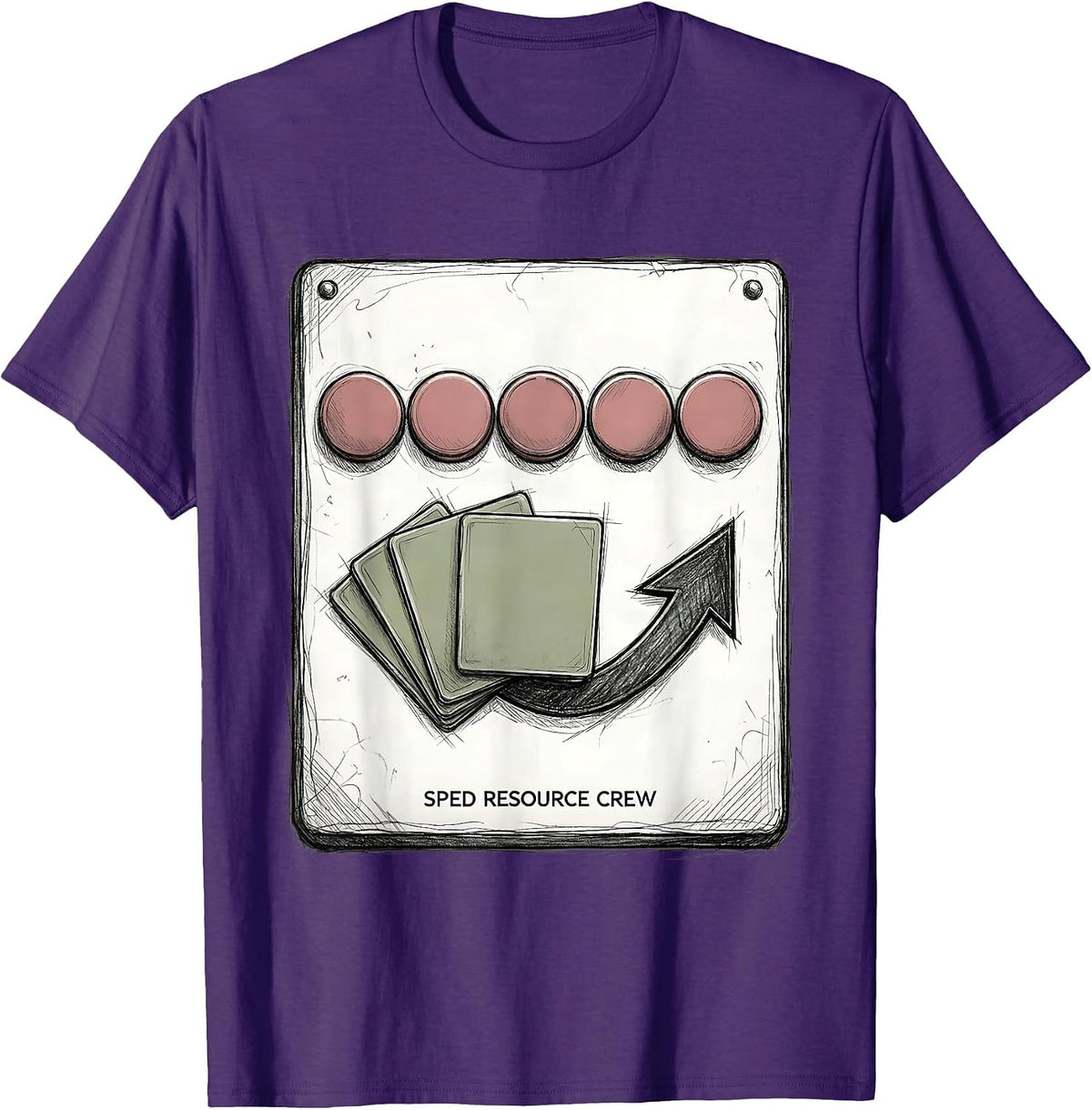 Men's SPED Resource Crew Special Education Teacher Squad Pride T-Shirt - Purple