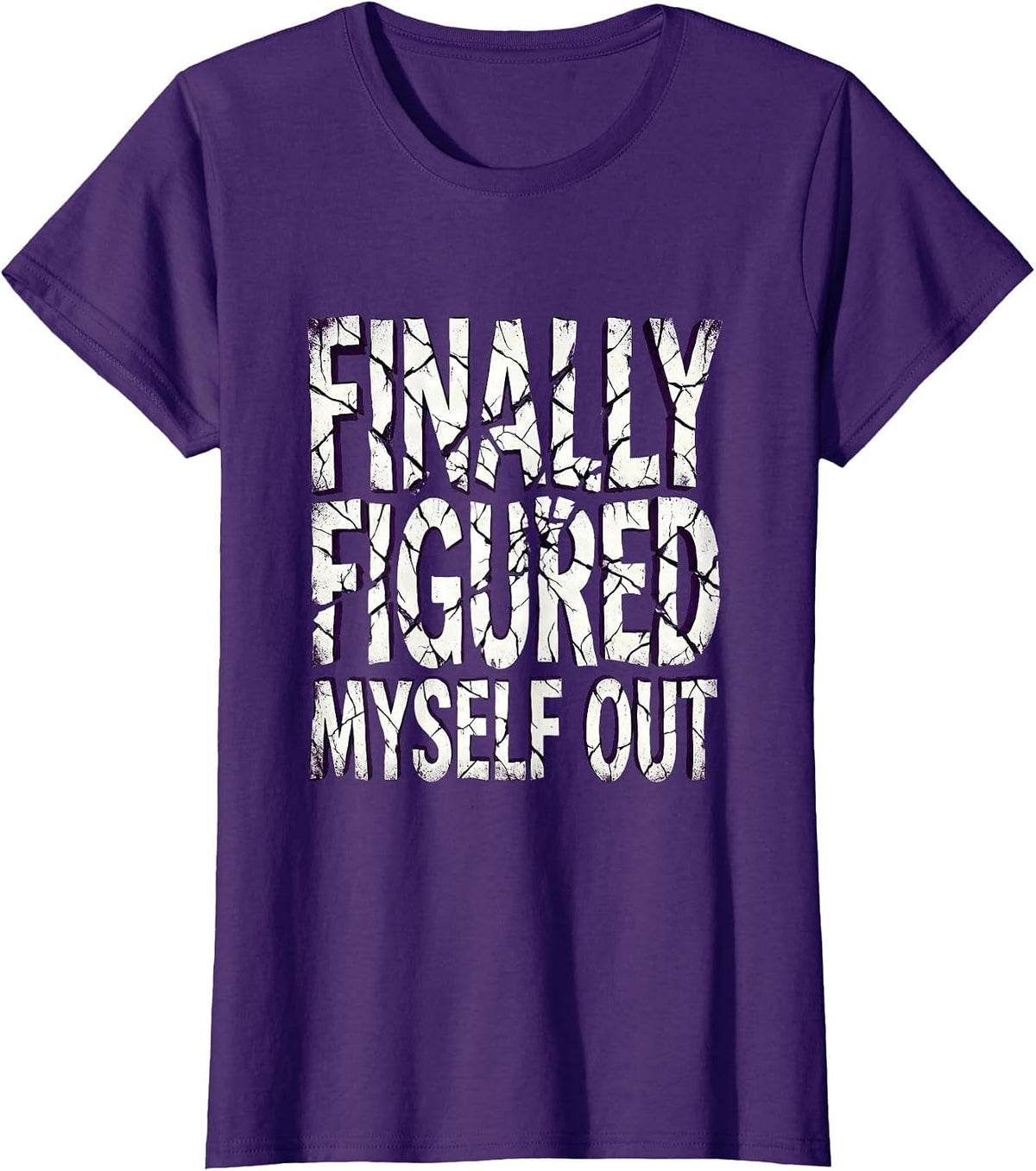 Women's Finally Figured Myself Out Autism Awareness Design T-Shirt - Purple