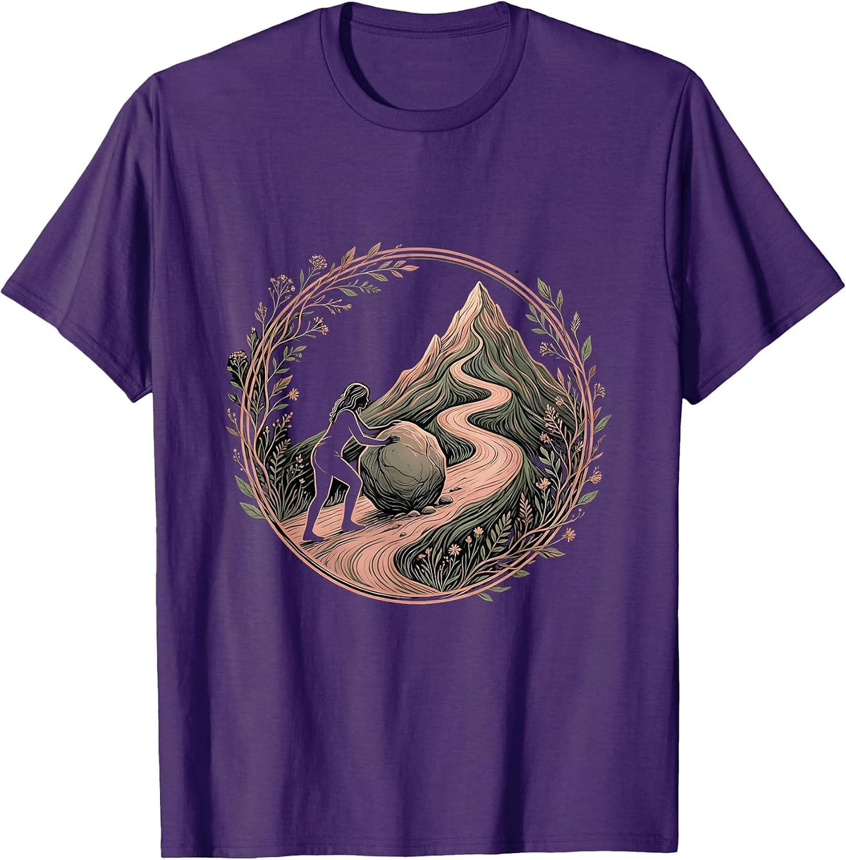 School Counselor Boulder Mountain Graphic T-Shirt - Purple